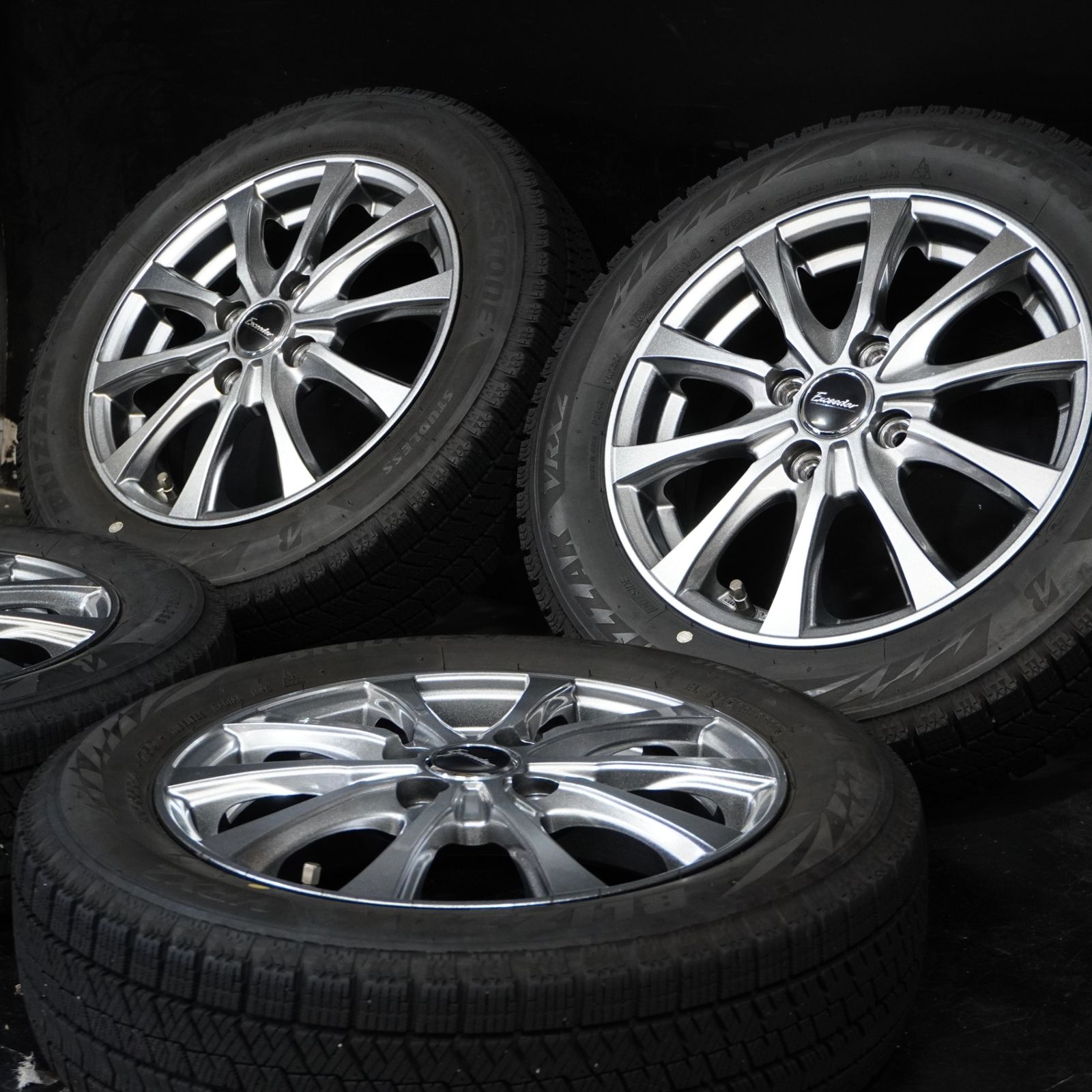 22年製 バリ山 ブリヂストン BLIZZAK VRX2 | エクシーダー 155|65R14 | 4.5J 45 100 4H スタッドレス ワゴンR タント スペーシア N-BOX等