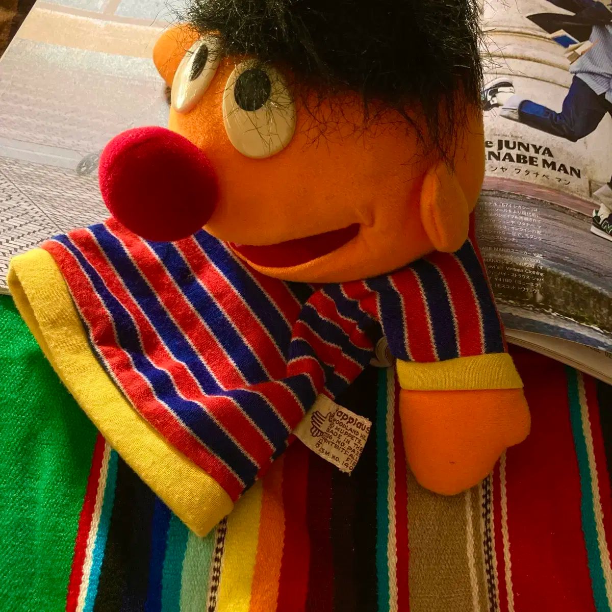 セサミストリート 70s ビンテージ アーニー バート ハンドパペット Sesame Street “Ernie” Hand Puppet Doll アーニー ビンテージ