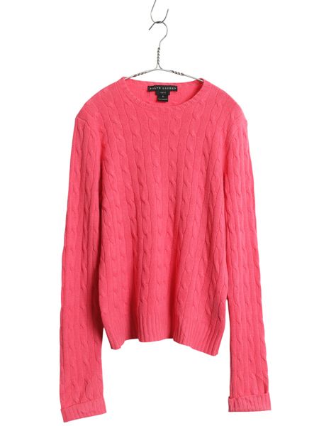 なクーポン配布中! ラルフローレン ケーブル ニット セーター レディース XL ポロ ブラックレーベル カシミヤ ポニー無し 無地 シンプル きれいめ スリム