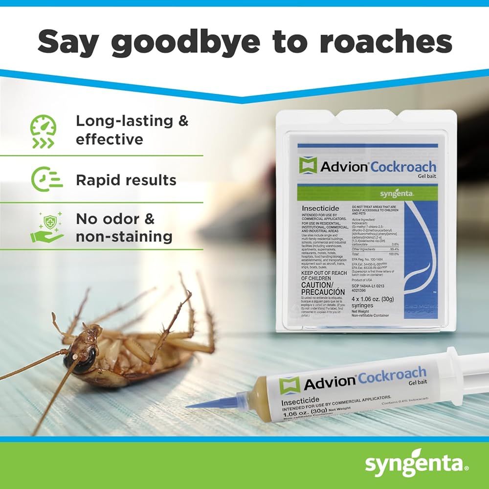 デザイン・サイズが豊富。 Syngenta 383920 Advion Cockroach Gel Bait 4 X 30 Gram Tubes Roach Control