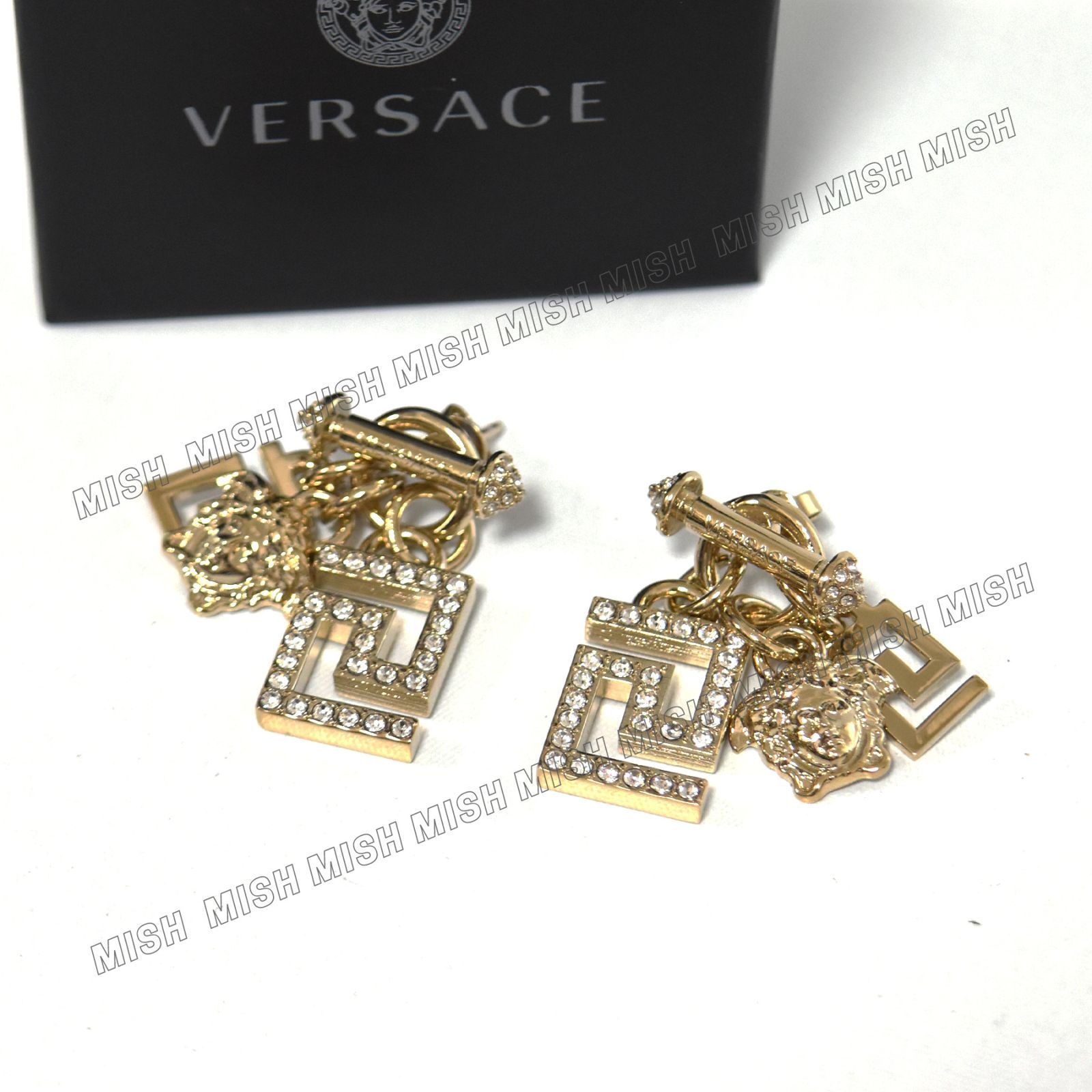 セール VERSACE ビジューグレカピアス レディース 両耳 sitedev