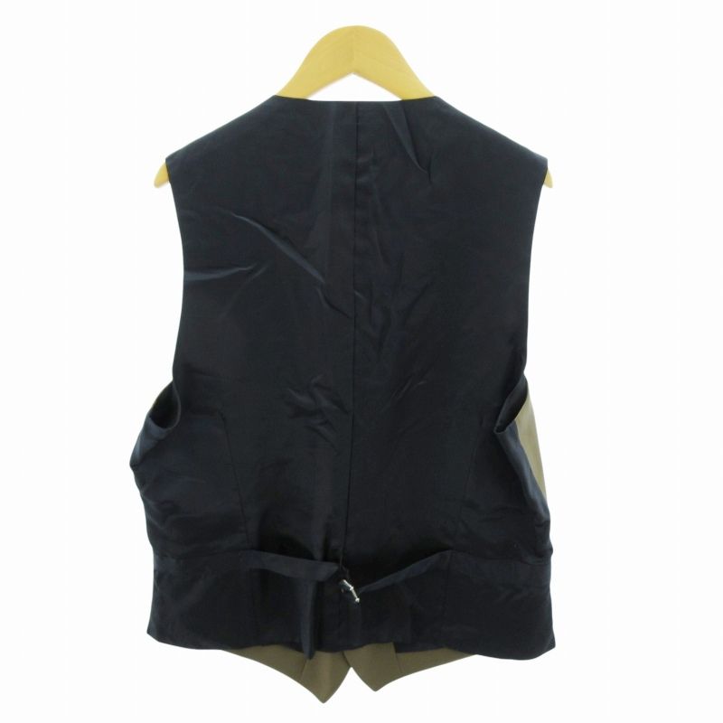 【新品・タグ付き】ユナイテッドアローズ　ボタン付き　ベスト　ジレ　ネイビー　紺 ユナイテッドアローズ UNITED ARROWS 美品 ベスト ジレ ウール
