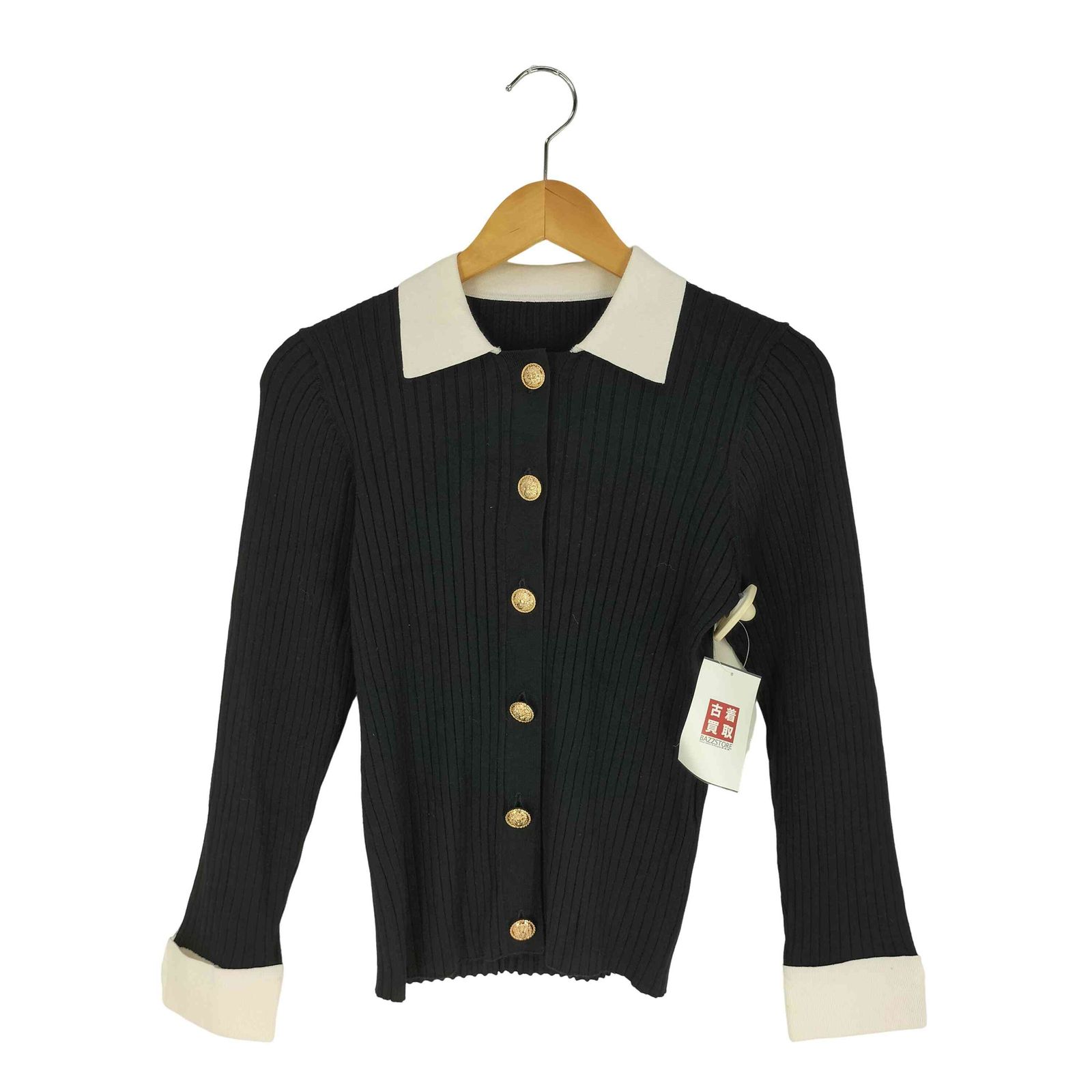 ダイアグラム Diagram リブニット 金ボタン カーディガン