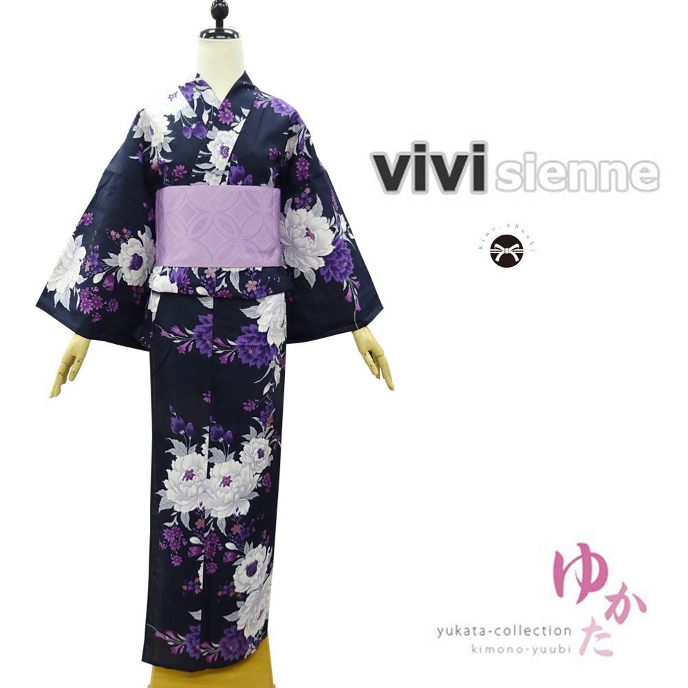 【お値下げ・美品・撫松庵】低身長　セオアルファ小紋・浴衣兼用　切嵌舞花文　洗える お値下げ・美品・撫松庵】低身長 セオアルファ小紋・浴衣兼用 切嵌舞花