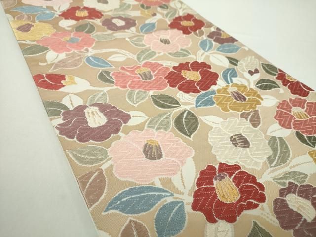 平和屋着物○六通柄袋帯 唐織 枝椿 金糸 正絹 逸品 DAAY1265ps - メルカリ