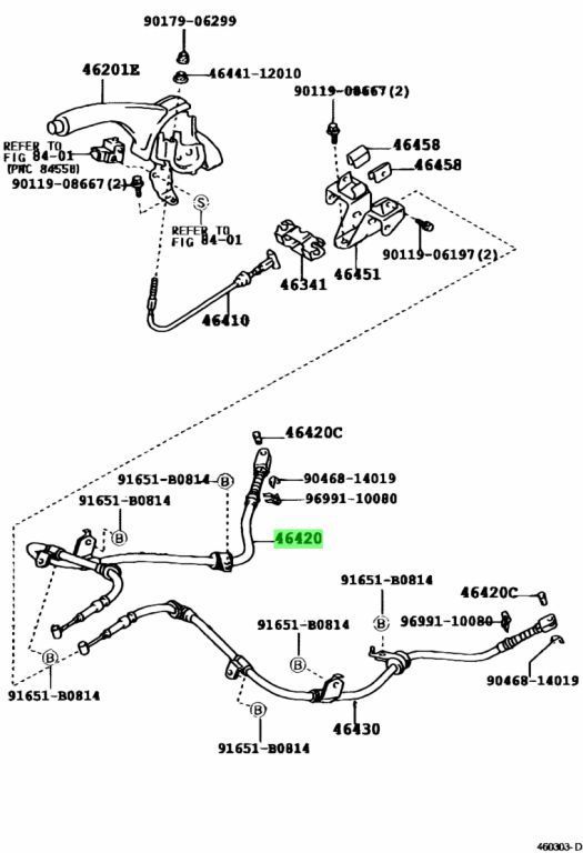 トヨタ TOYOTA 純正 MR-S ZZW30 サイドブレーキワイヤー キャリパー 側 パーキング ブレーキ ケーブル 左 右 セット パーツ エンジン タイヤ バンパー 検索 マフラー
