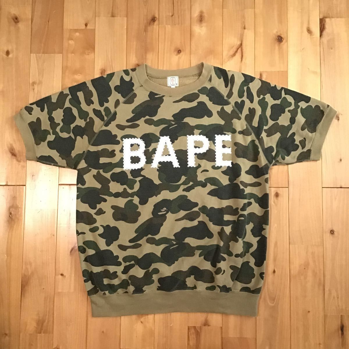 スワロフスキー BAPE LOGO 半袖 スウェット Mサイズ a bathing ape