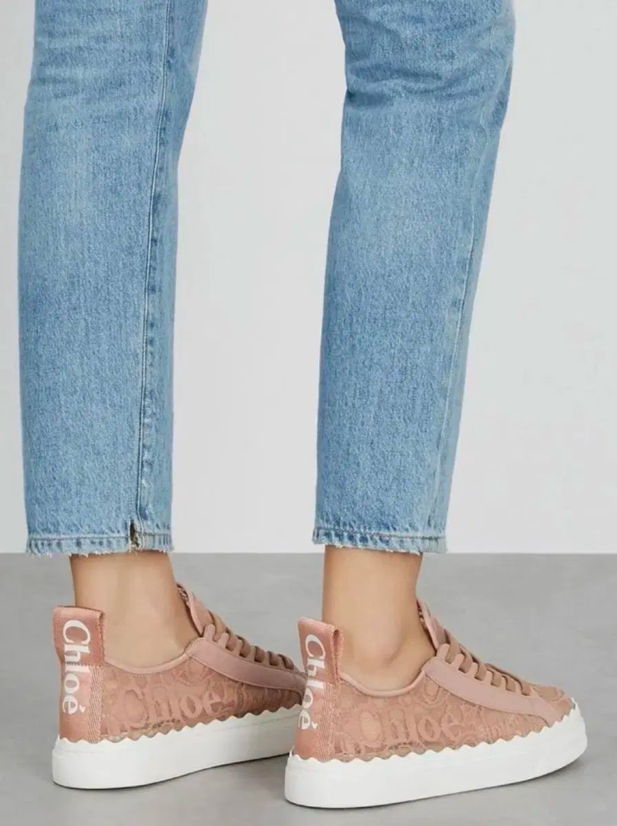 クロエ レース ローレン スニーカー ローズピンク 37サイズ 235 ボックスあり