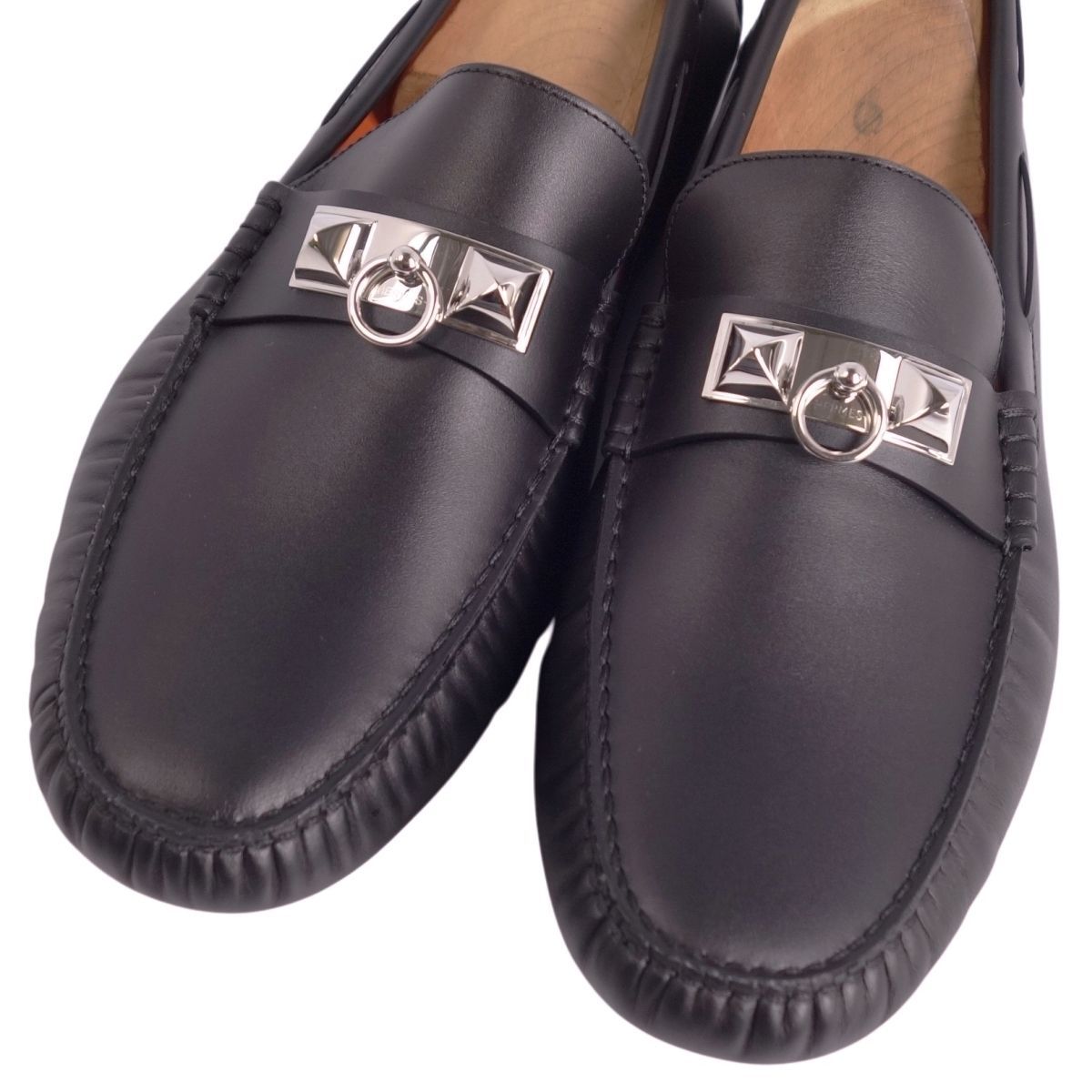 未使用 エルメス HERMES ローファー アーヴィング モカシン コリエ・ド  