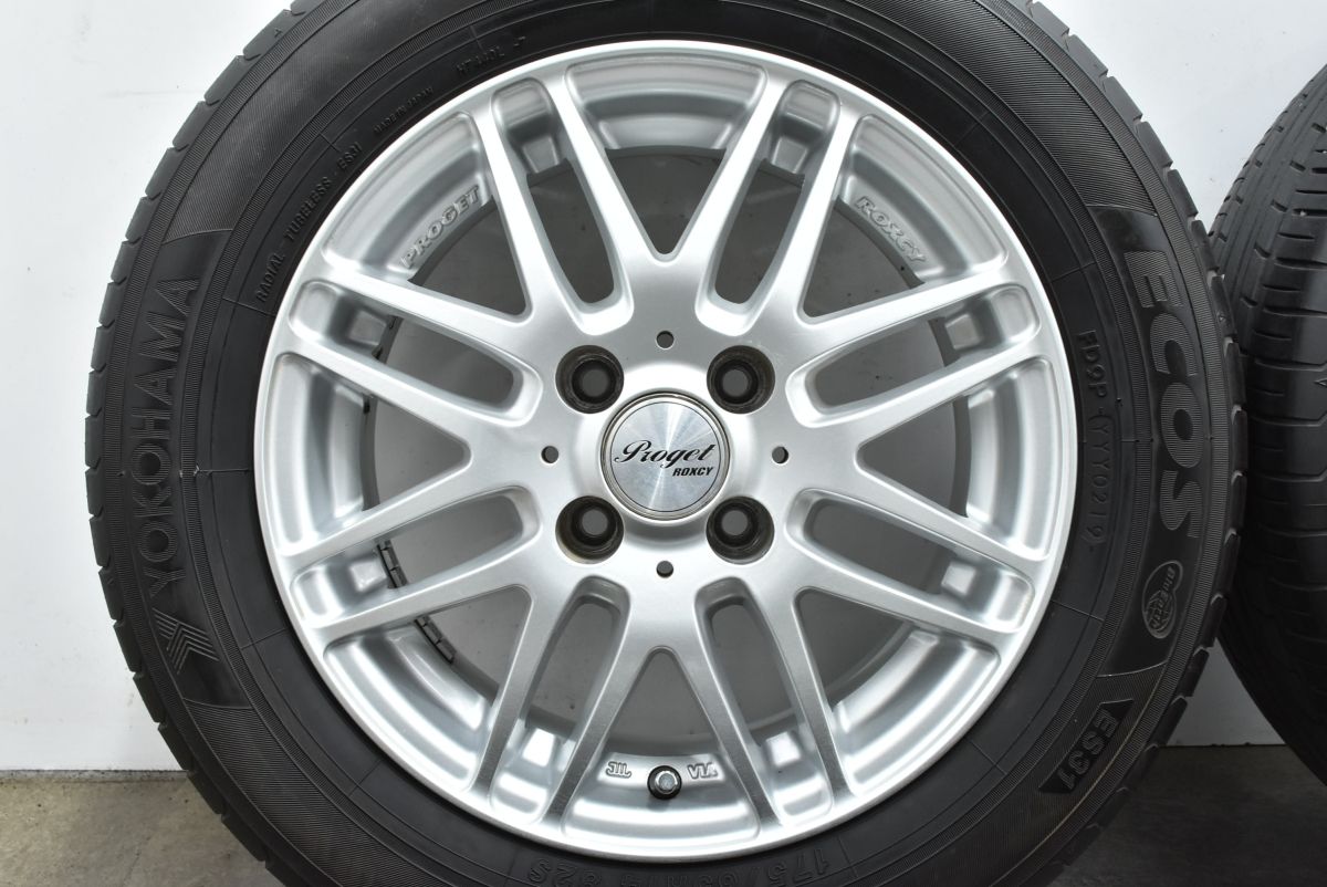 バリ溝】PROGET 14in 5.5J +38 PCD100 ヨコハマ ECOS エコス ES31 175 