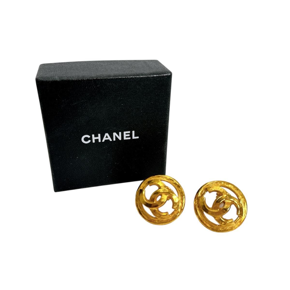 ○CHANEL シャネル 94P ヴィンテージイヤリング 花形 ココマーク