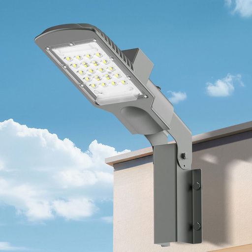 驚きの小ささ 省エネ TENKOO-YOULED防犯灯道路灯led街灯30W5000LM明るさセンサ付き自動点滅器内蔵配線工事防犯耐塩形外灯防水屋外照明夜間自動点灯ポール灯電柱照明工業団地車道歩道駐…