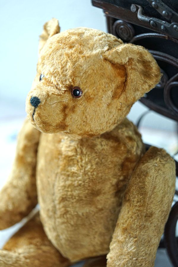 フランスのレーヨンファーのあどけない可愛さのベア42cm 1920-30年代