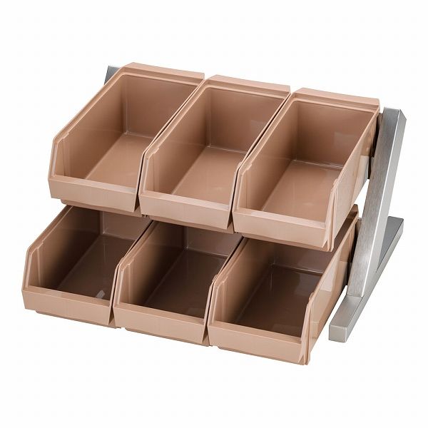 SA　18-8　デラックス　オーガナイザー　2段3列（6個入）　ブラック SA18-8 デラックス オーガナイザー 2段3列 6ヶ入 ブラック