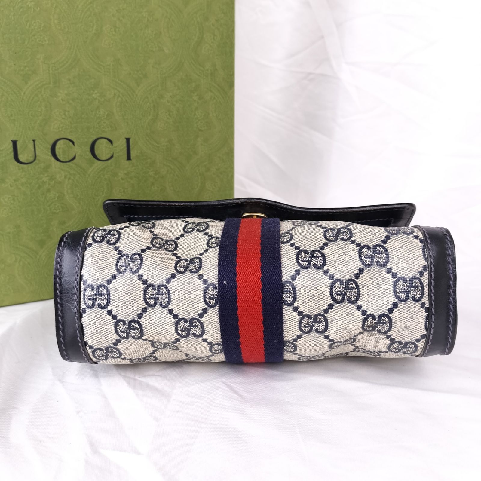 グッチ シェリーライン GGスプリーム インターロッキング クラッチバッグ ✨️GUCCI シェリーラインGGスプリーム インターロッキング クラッチ