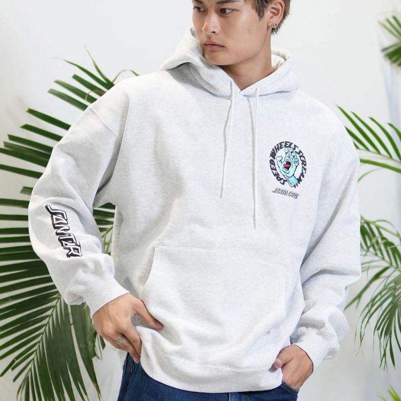 パーカー 白 サンタクルーズ 当時物 90s santa cruz サンタクルーズ