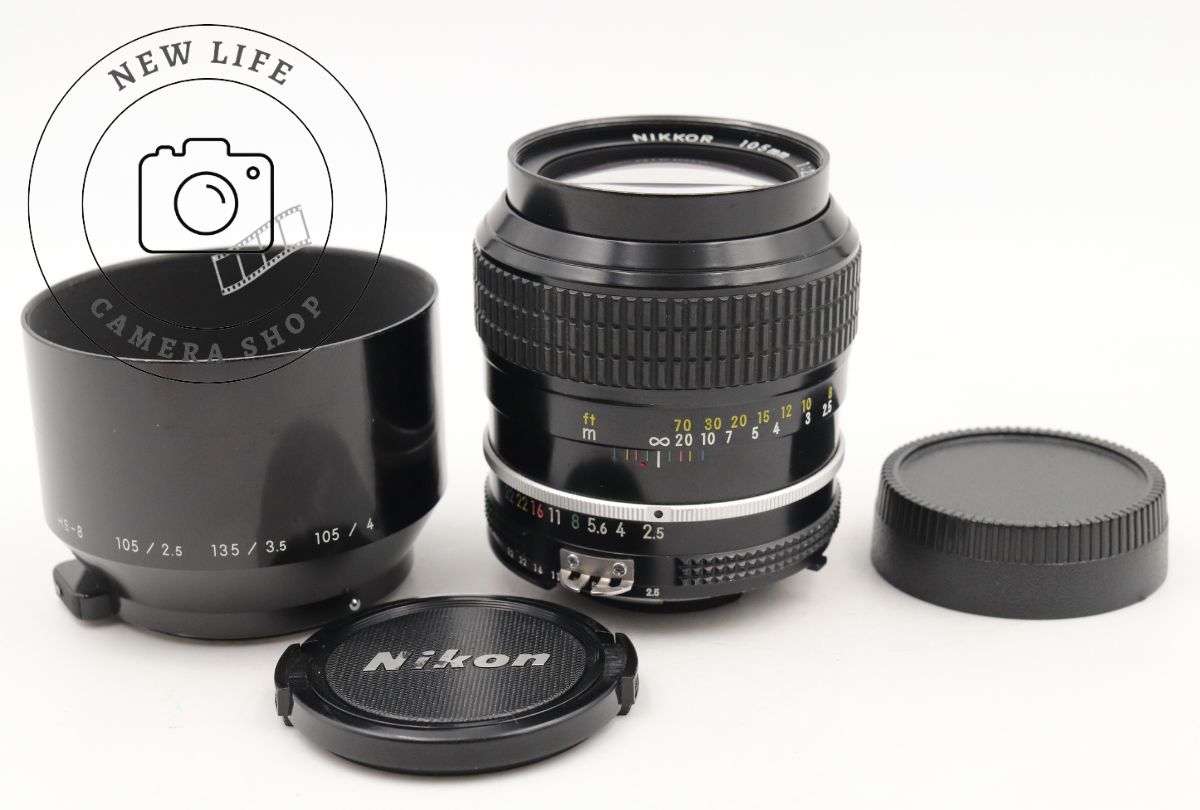 上品 Nikon Ai NIKKOR 105mm F2.5 単焦点 中望遠レンズ Fマウント 15030