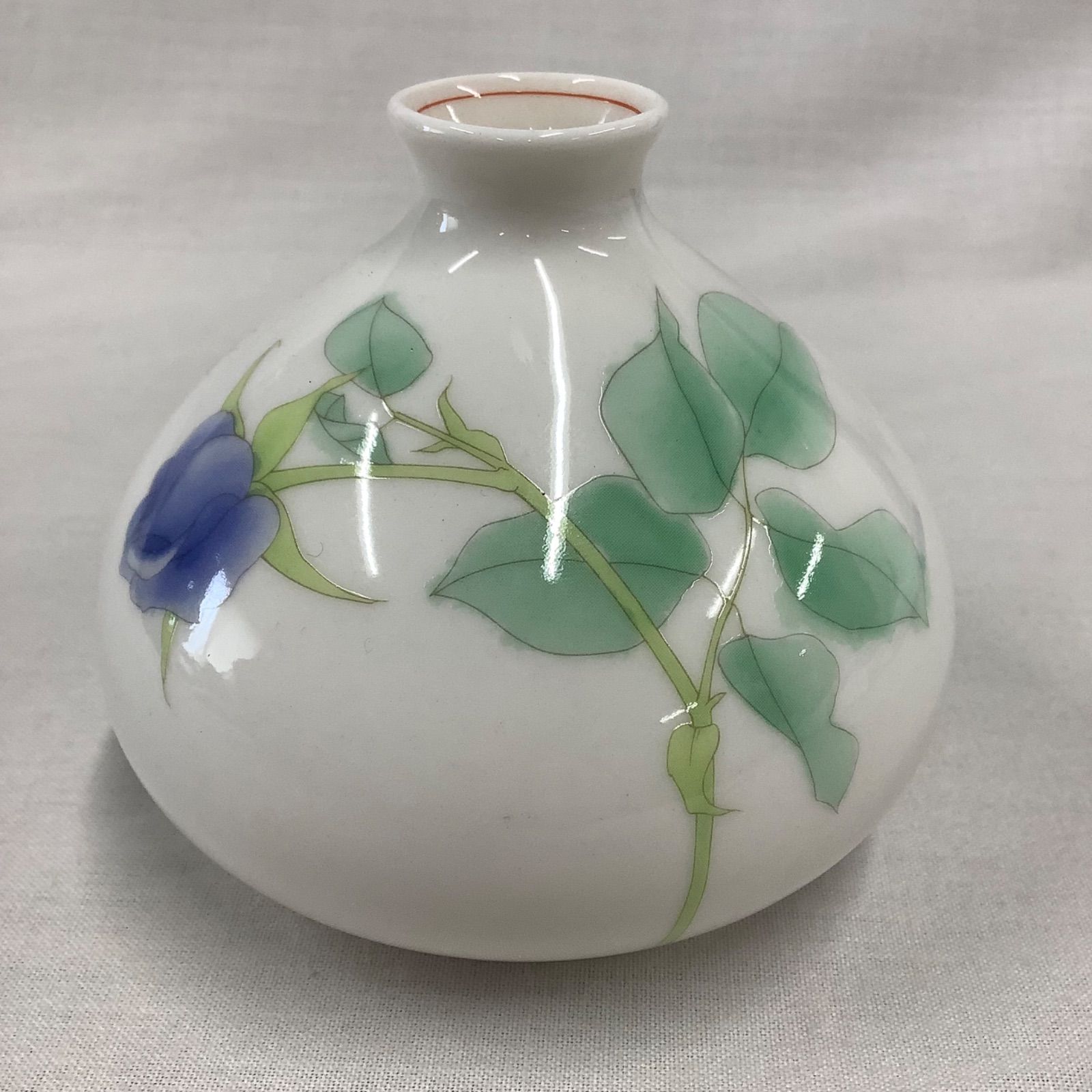 香蘭社 ブルーローズ 花瓶 一輪挿し D061 | ベース：一輪挿し ブル