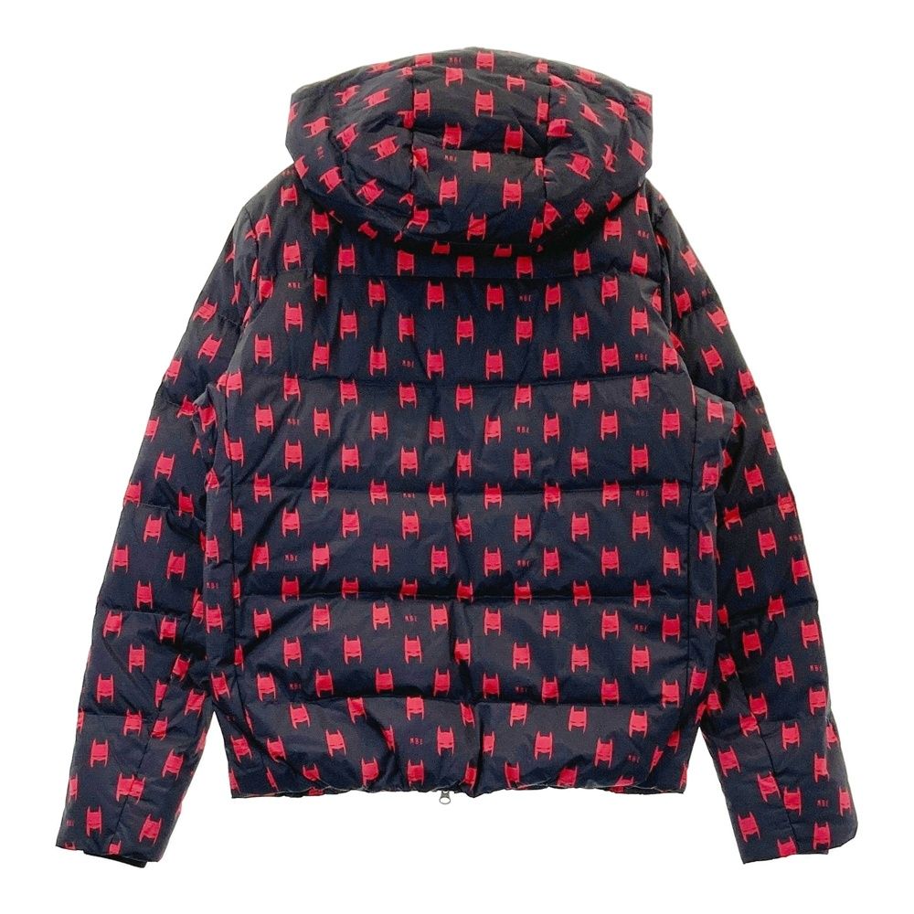 サイズ 4 MASTER BUNNY EDITION マスターバニーエディション ×BATMAN フード付 ダウン ジップジャケット 総柄 ブラック系 240101510843 ゴルフウェア メンズ ストスト