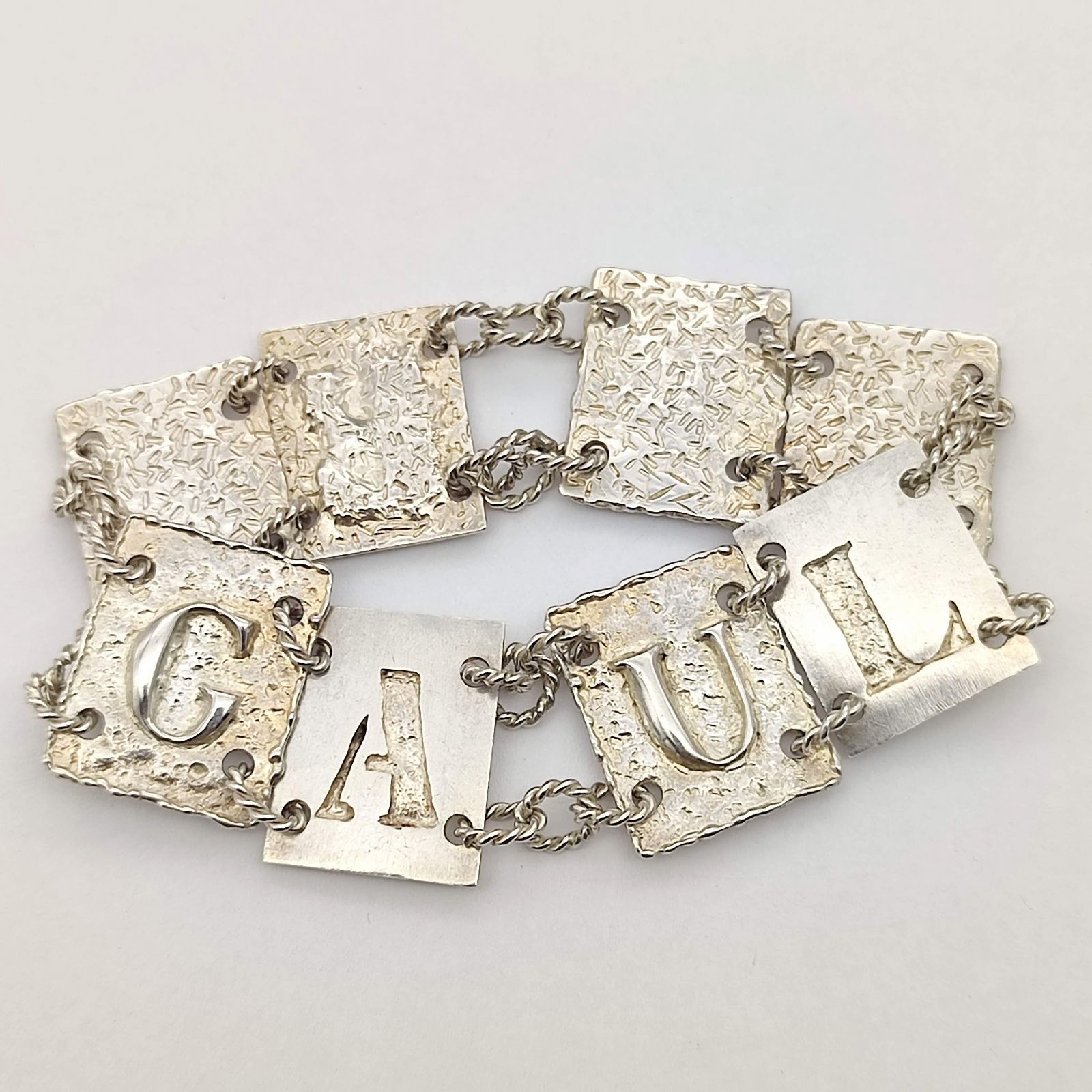 超美品】ジャンポールゴルチエ ロゴプレートブレスレット バングル