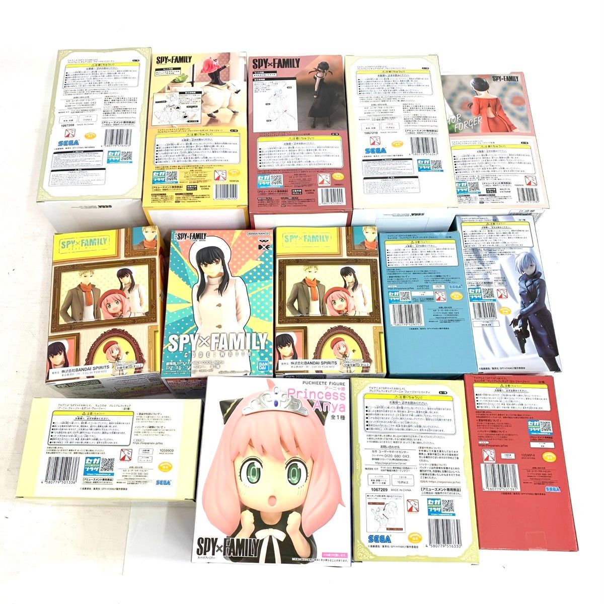未使用品 SEGA セガ SPY×FAMILY スパイファミリー フィギュア 14個まとめセット   アーニャ・ボンド フィオナ ヨル  　240002230196 未使用品 SEGA セガ SPY×FAMILY スパイファミリー フィギュア 14