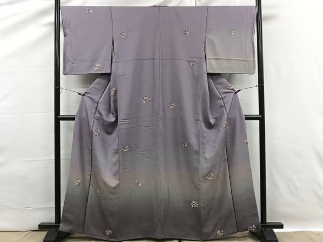 平和屋着物□訪問着 花蝶丸文 暈し染め 金糸 正絹 逸品 CAAQ5777ua  