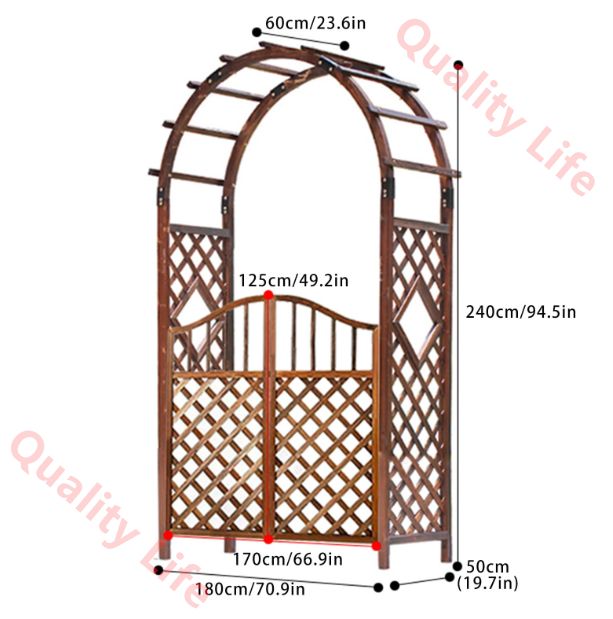 木製ガーデンアーバー