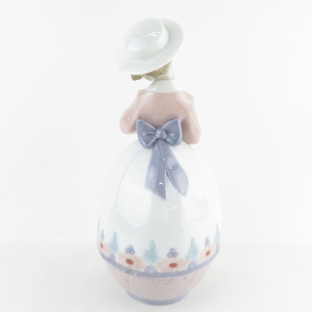 美品 LLADRO リヤドロ 6544「私の秘密」 TREASURES OF THE HEART 小物入れ 置物 陶器人形 SY9380S 