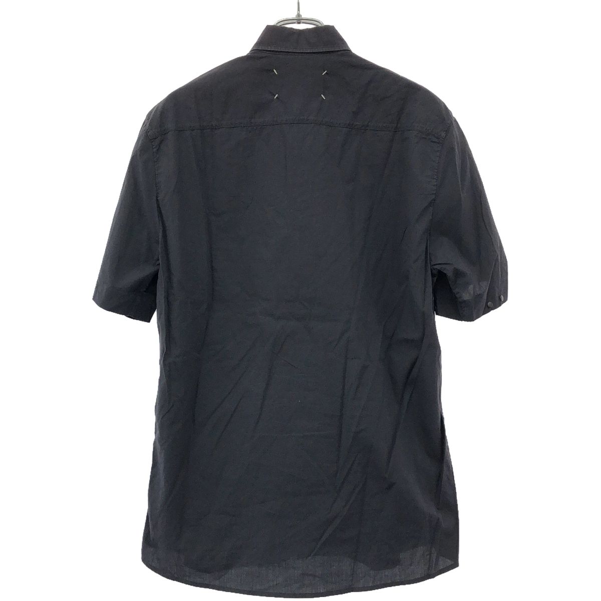 Maison Margiela10 メゾン マルジェラ 16SS ショートスリーブスタッズシャツ S30DL0320 S38778 チャコール 44 Maison Margiela10 メゾン マルジェラ 16SS ショートスリーブスタッズ