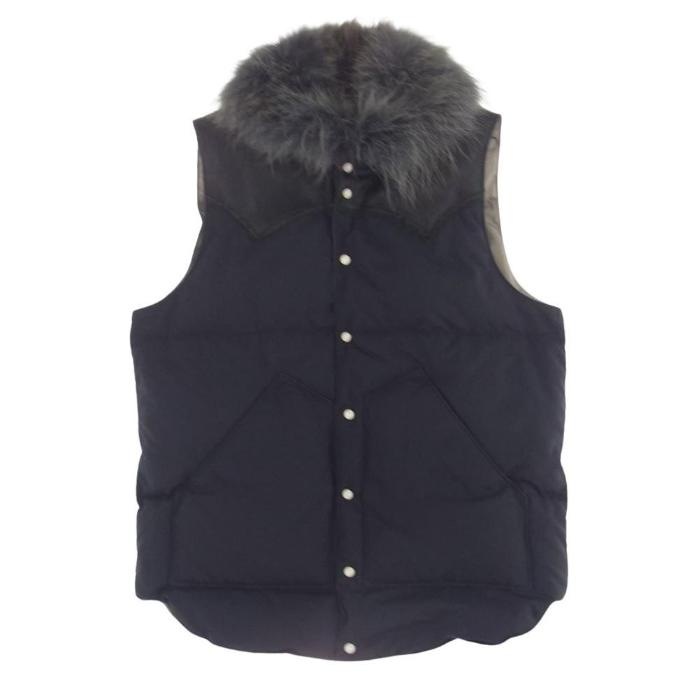 ロッキーマウンテンフェザーベッド ダウンベスト ブラックデニム レザーヨーク ROCKY MOUNTAIN FEATHERBED / ロッキー マウンテン フェザーベッド