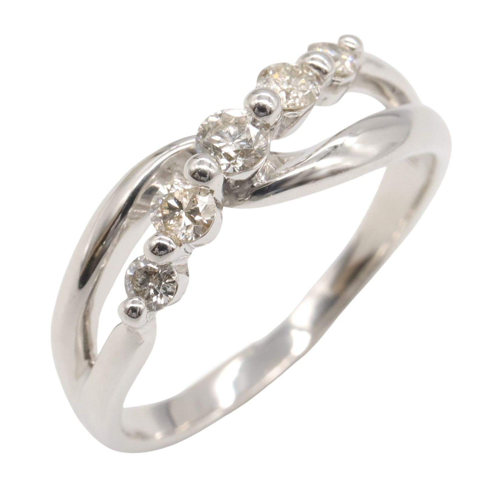 ジュエリー JEWELRY リング 指輪 ダイヤモンド リング ﾀﾞｲﾔ 3.5g 13 K18WG ホワイトゴールド ダイヤモンド リング レディース Used A