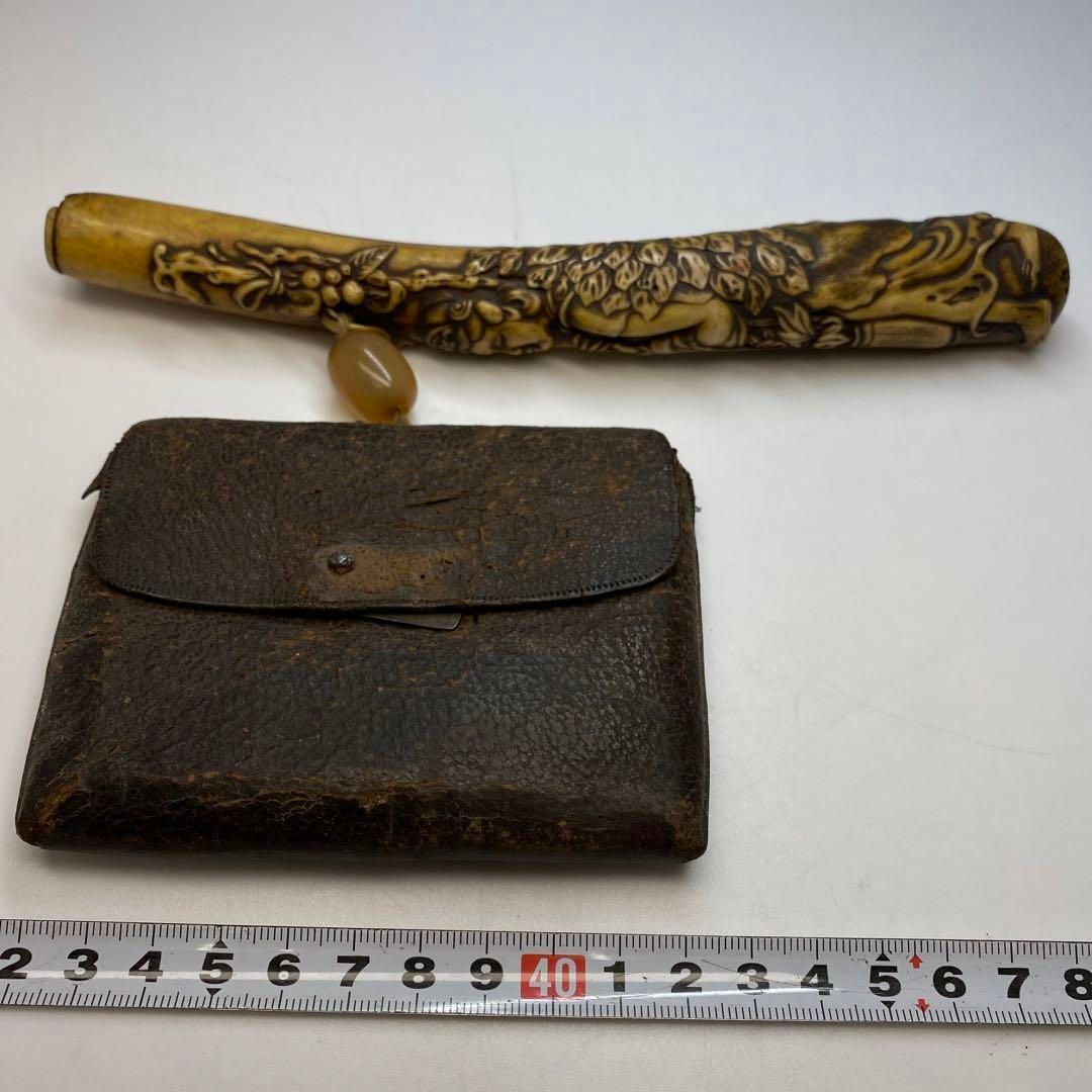 骨製細工キセル筒たばこ入