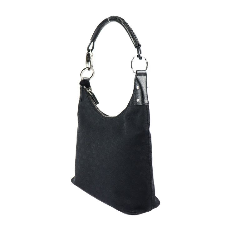 GUCCI グッチ ハンドバッグ 115003 GGキャンバス レザー ブラック 