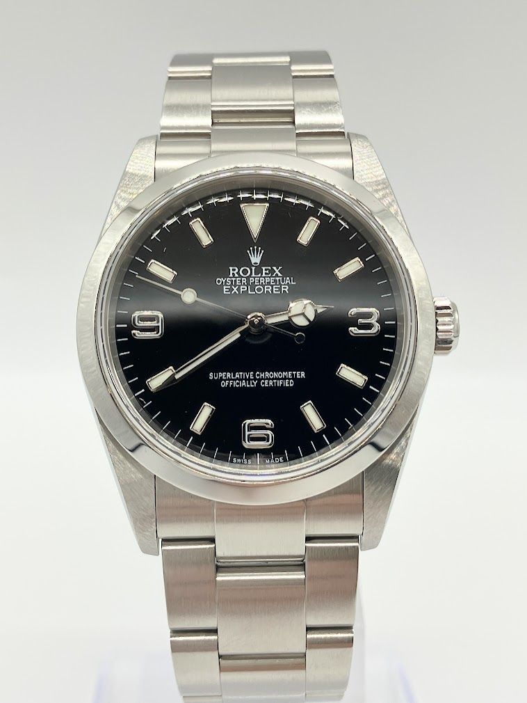 【ITWGS45MG4FE】ROLEX エクスプローラーⅠ 114270 F番 ブラック文字盤 保証書