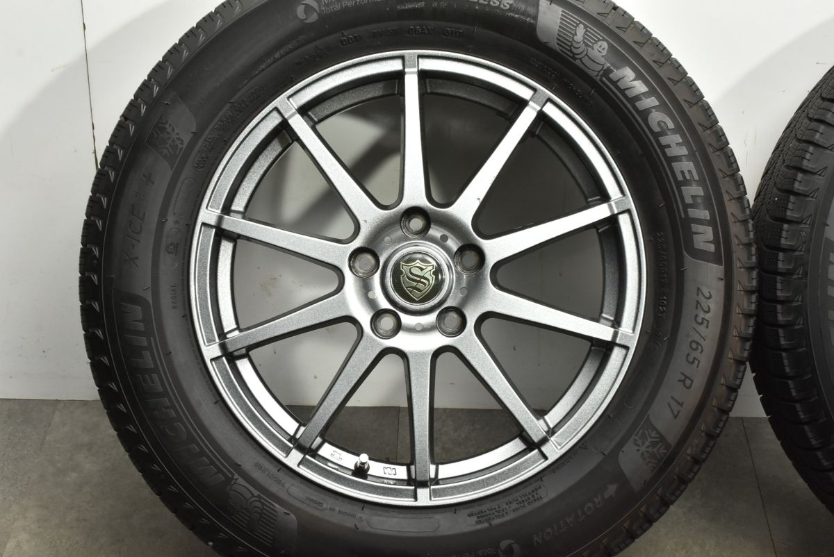 おしゃれになりたい ホイール良好 BRANDLE 17in 7J 53 PCD114.3 ミシュラン X-ICE3 225 65R17 ハリアー エクストレイル CX-5 CX-8 レガシィアウトバック 安定性のある