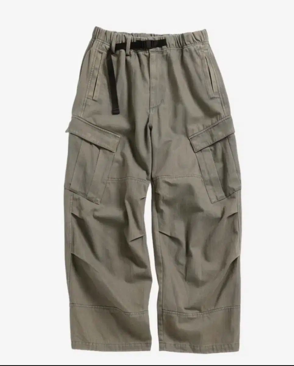 Hatchingroom ミルパンツ ウォッシュド オリーブ