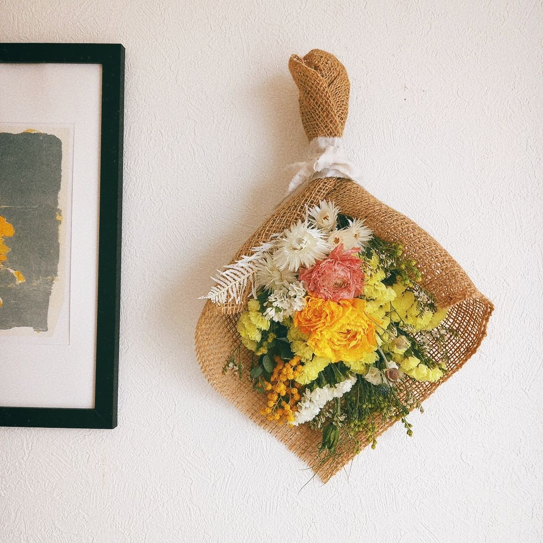 アーティシャルフラワー 造花ブーケ ダリア・バラ・アネモネ 贈答