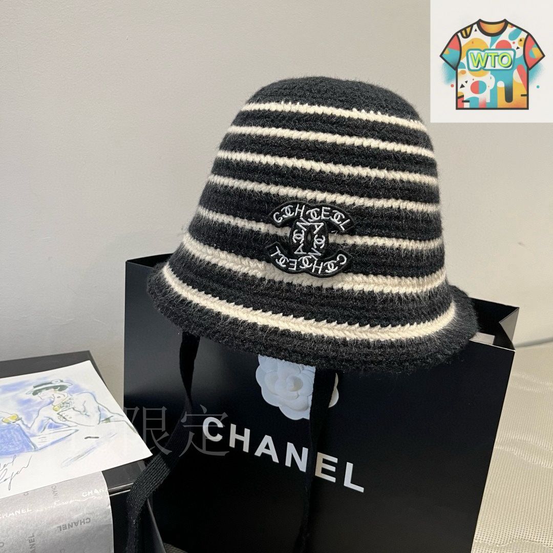 今日WTO】Chanel 新着 編み物 フィッシャーマンハット-AQ81