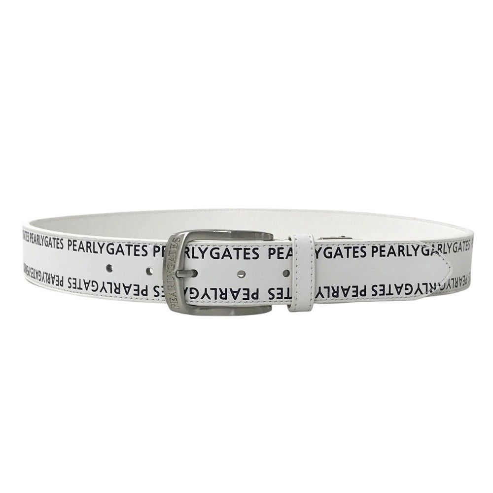 PEARLY GATES パーリーゲイツ ベルト ロゴ柄 ホワイト系 240101548743 ゴルフウェア ストスト