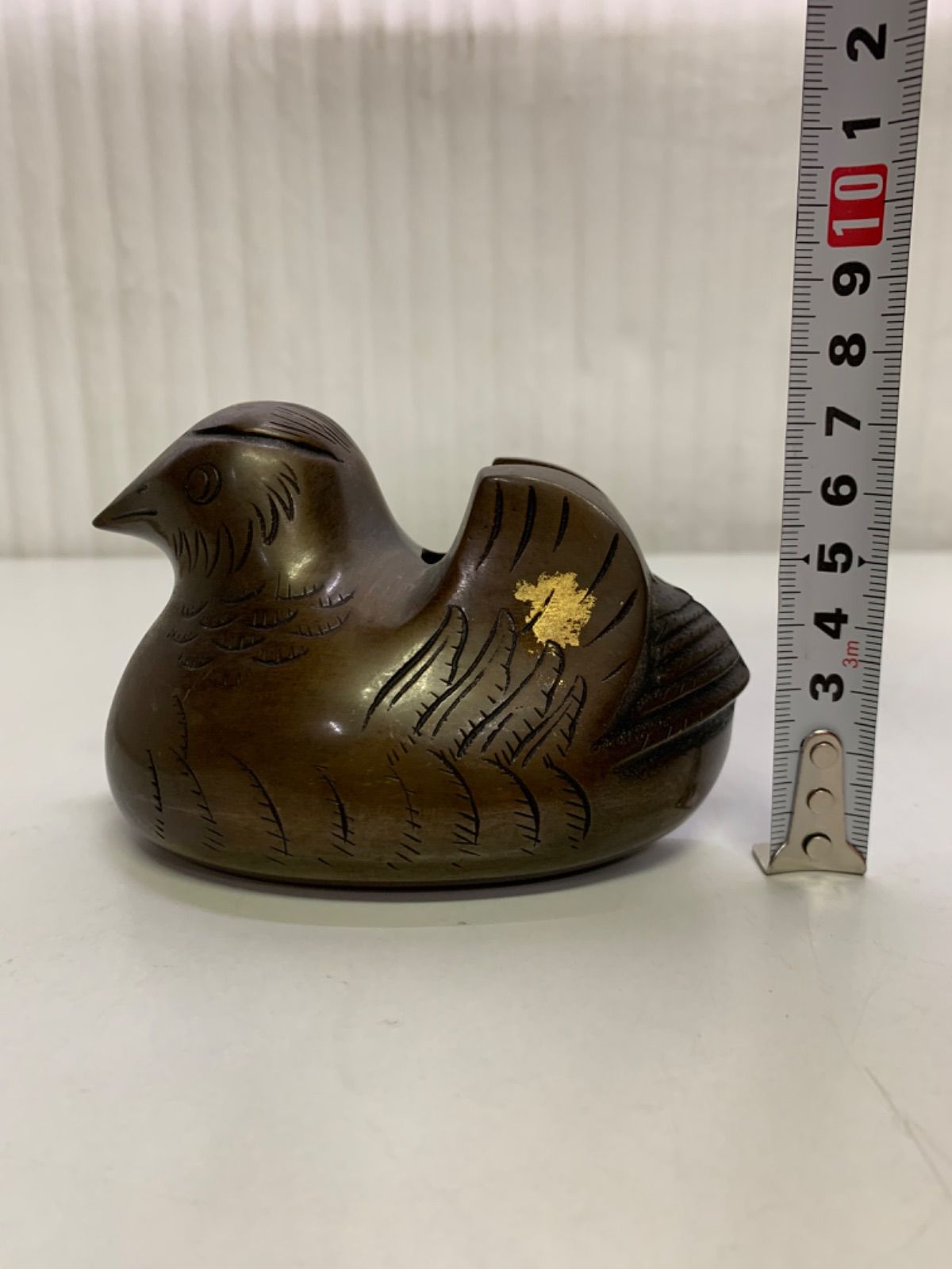 鴛鴦 置き物 屏風押さえ 高岡銅器 おしどり 美術工芸品 - メルカリ