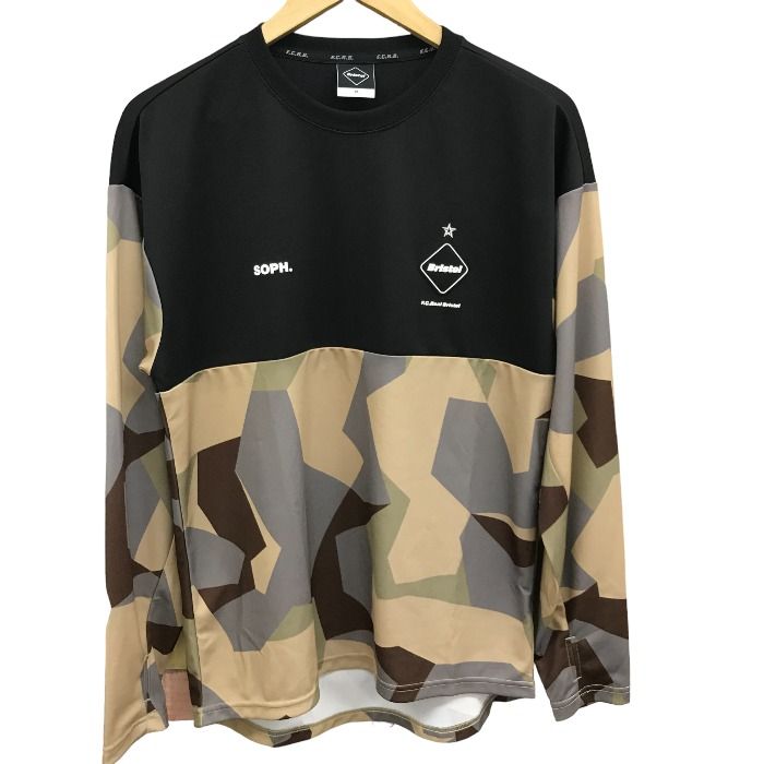 ナチュラルネイビー FCRB SOPH. CAMOUFLAGE PRACTICE L/S TOP