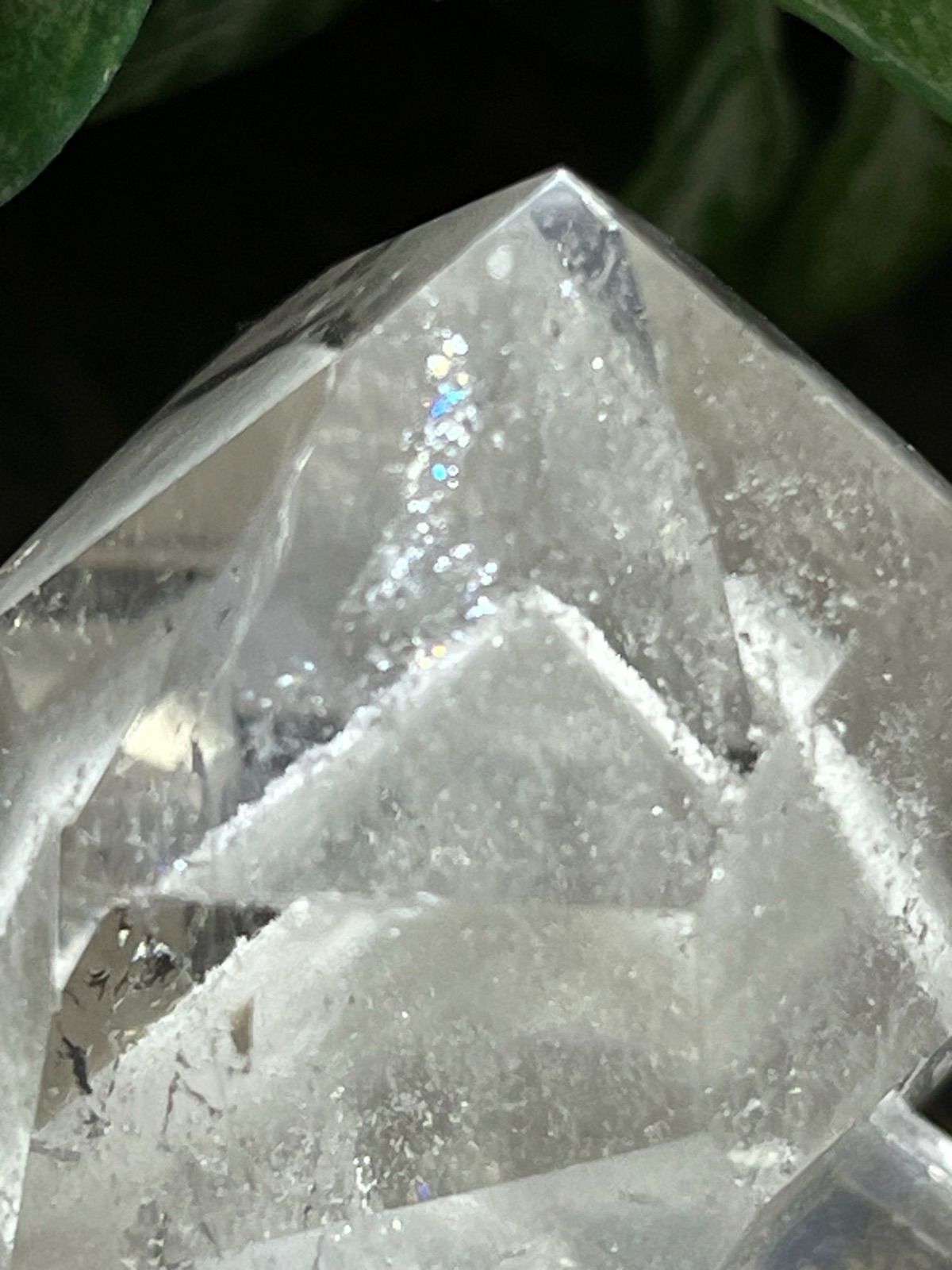 ファントムガーデン水晶天然石タンジェリンクォーツレインボー入 最高