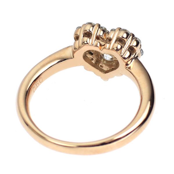 ハート＆キューピッド0.5ct エタニティ ダイヤモンド リングK18PG