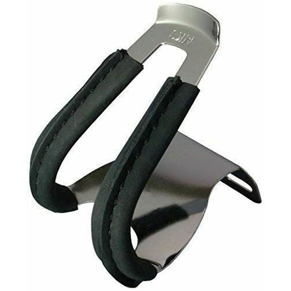 【特価商品】自転車 トウクリップ HALF CLIP MKS(三ヶ島製作所) w/leather (ハーフクリップ 革付き) ブラック