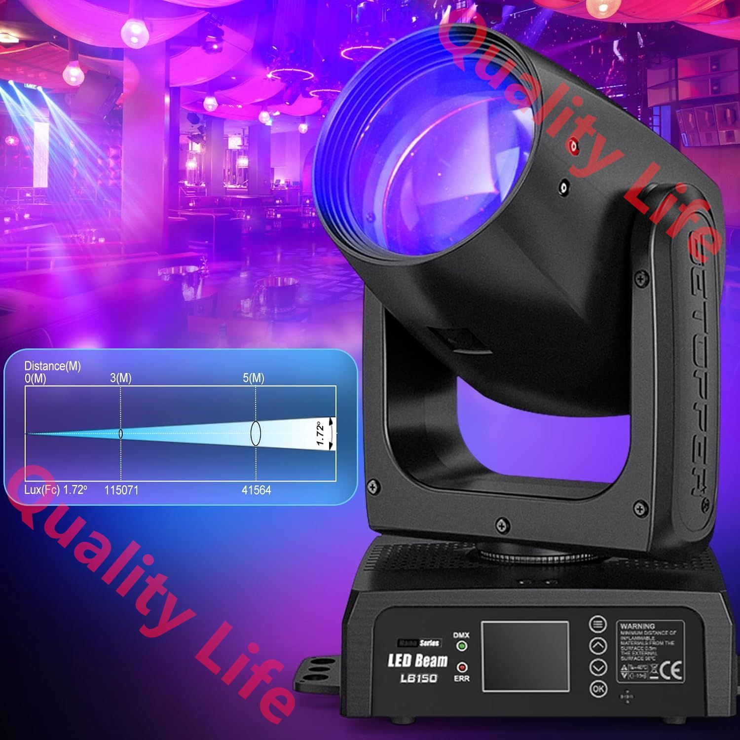 ビームライトLEDステージライト舞台照明スポットライト調光ディスコライト回転灯12 GOBO 12 色150W LEDパーライトdj ライトカラオケパーティーライト DMX512 12CH 専門設備 高輝度 音声連動 多色変更 舞台|演出|結婚式 HOMU-JOURNEY_COM