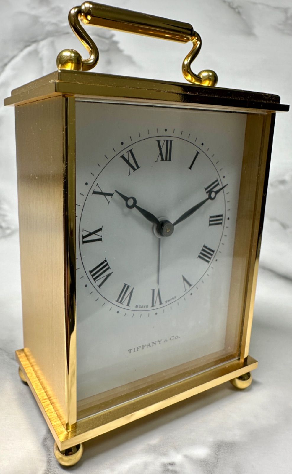 Tiffany&Co. ティファニー1837New York クロック稼働品 純正ブルーBOX付き！ TIFFANY&Co. ティファニー 置時計 手巻き