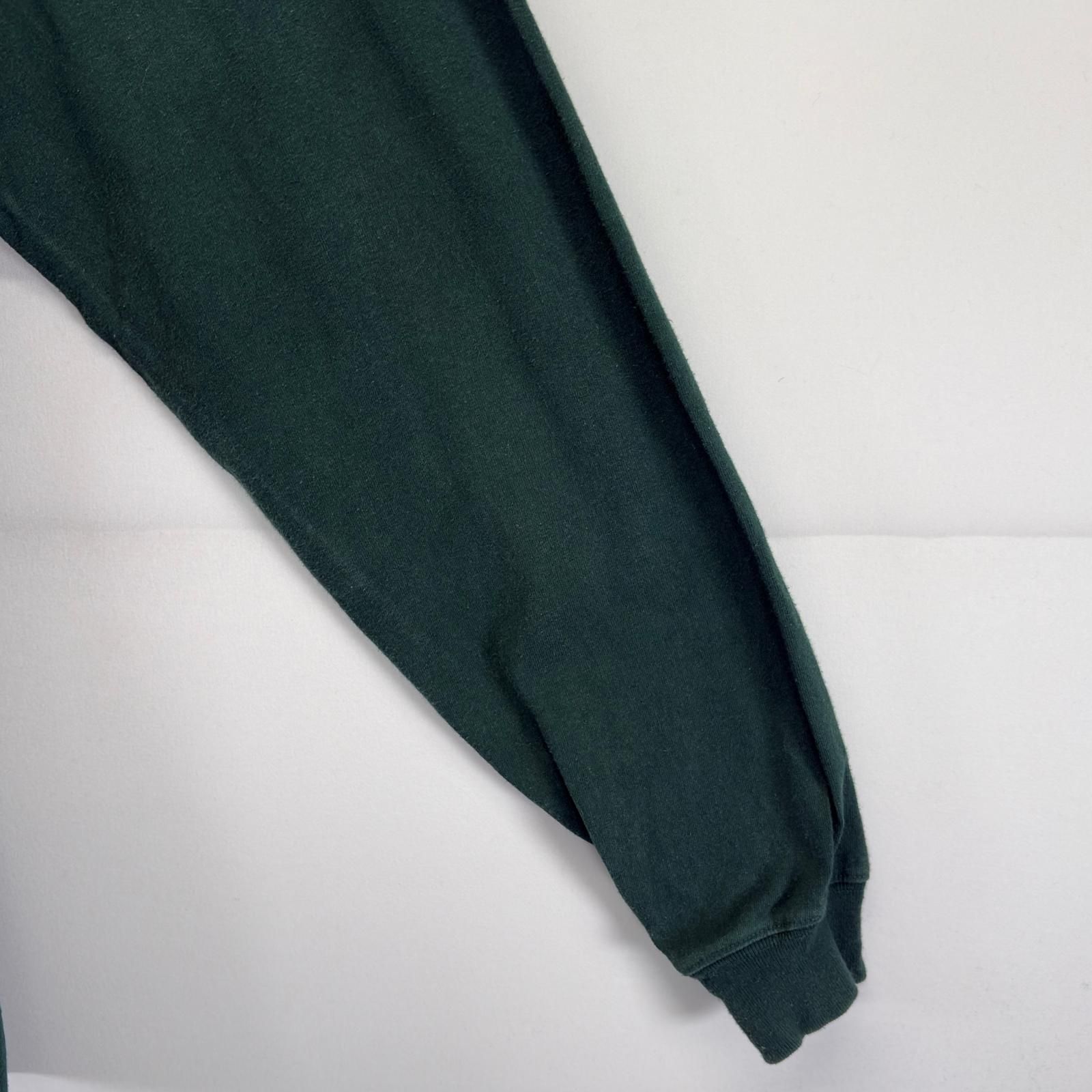 古着 カーハート Carhartt 長袖Tシャツ ワンポイントロゴ ヘンリーネック 大きいサイズ 胸ポケット XL TALL  グリーン メンズ