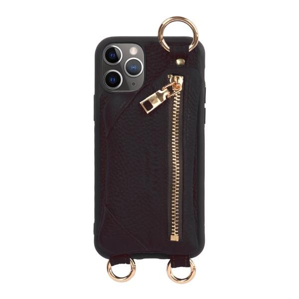 iPhone 11Pro ケース ショルダー ファスナー カバー カード 収納 ワイン 11Pro-Wine ケース iPhone ショルダー コインケース おしゃれ リングケース