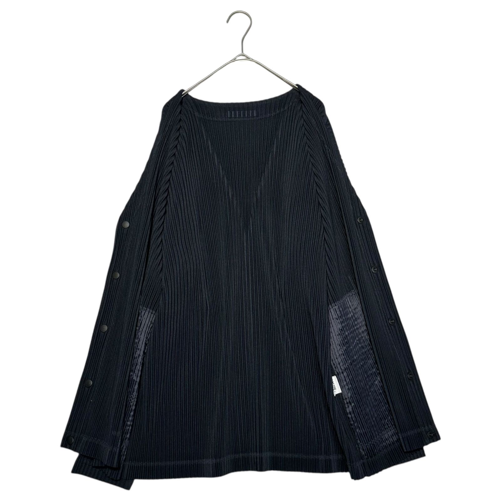 H'HOME PLISSE ブラック プリーツカーディガン HOMME PLISSE ISSEY MIYAKE(オムプリッセイッセイミヤケ) BASIC