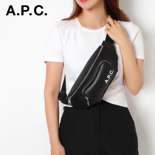 24春夏モデル アーペーセー A.P.C.  レディース CAMDEN ウエスト ボディバッグ【LZZ BLACK】 H62167 PAADY LZZ/【2024SS】l-bag